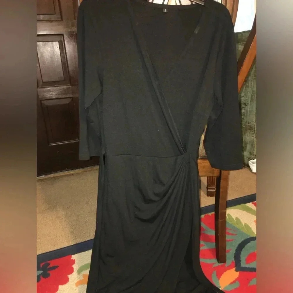 Low neck cinched waist cotton dress Small NWOT​​